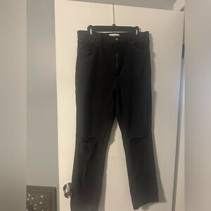 Abercrombie distressed black jeans, 90s straight